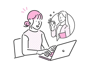 ユーザーのお問い合わせにすぐ対応するイメージイラスト